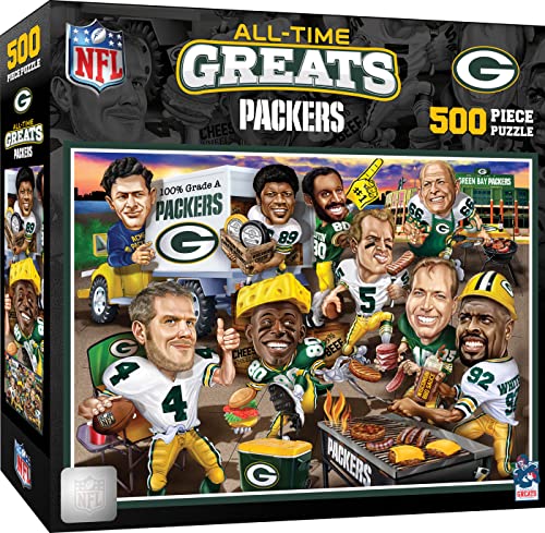 MasterPieces 500 Piece Sports Jigsaw Puzzle for Adults - NFL Green Bay Packers All-Time Greats - 15x21 - style: Green Bay Packers