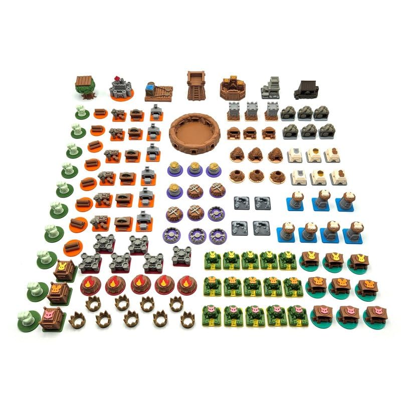 All in Upgrade Kit for Root - 138 Pieces | Board Game Accessory Compatible with The Base Game and Riverfolk, Underworld and The Marauder Expansions.