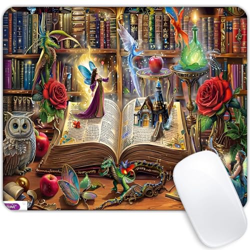 Square Mouse Magic Book,Gaming Mouse Pads for Desk,Soft Computer Waterproof Non-Slip Mouse Mat - color: Magic Book