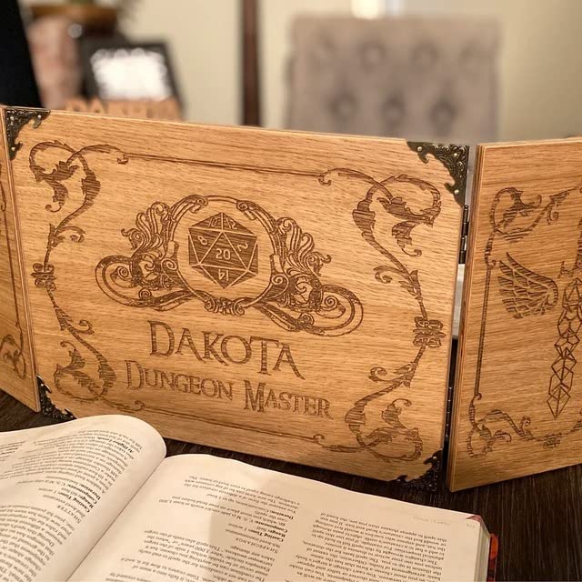 Personalizable Game Master Screen made for Board Role Playing Game - Wooden Handcrafted GM Screen Set - DM Gift Idea - Gifts for Him and Her (Personalizable) - color: Personalizable