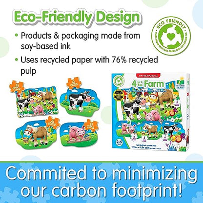 The Learning Journey: My First Puzzle Sets 4-In-A-Box Farm – Farm-Themed Puzzle Sets - Educational Toddler Toys & Activities for Children Ages 2-5 - style: Farm