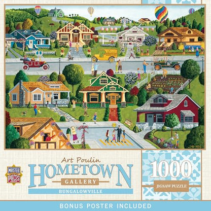 MasterPieces 1000 Piece Jigsaw Puzzle For Adults, Family, Or Youth - Bungalowville - 19.25"x26.75" - size: 1000 Piece