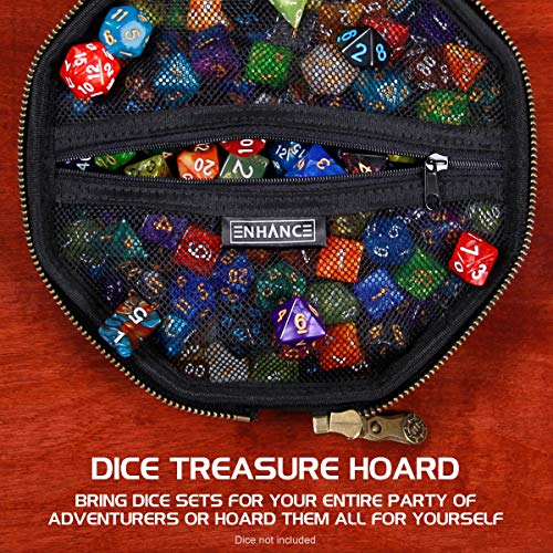 ENHANCE Tabletop RPG Adventurer's Bag + Dice Tray and Dice Case - Bundle