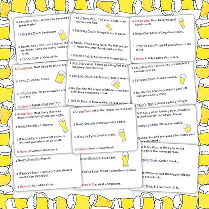 Laugh, Vote, Drink If, Category Chain, Act, Share & Guess | Perfect for Parties, Bars, Holidays, Friends & Family | Group Games That Are Easy to Learn & Fun To Play