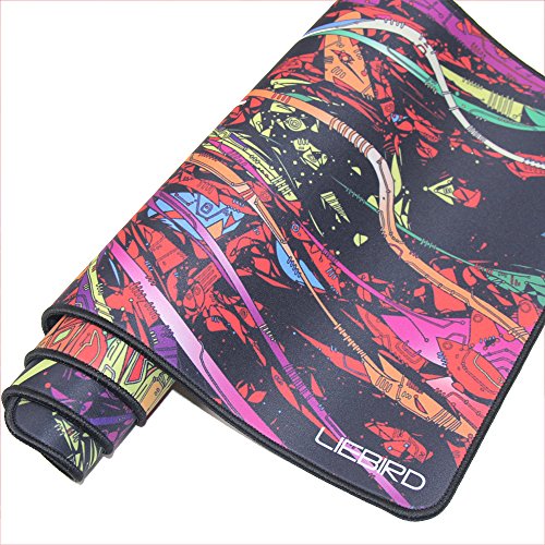LIEBIRD® Extended XXXL Skull Gaming Mouse Pad -31.5Lx11.8Wx0.12H- Portable with Extended XXL Size - Non-Slip Rubber Base - Special Treated Textured Weave with Precision Control (Skeleton-XXL) - color: Skeleton-XXL