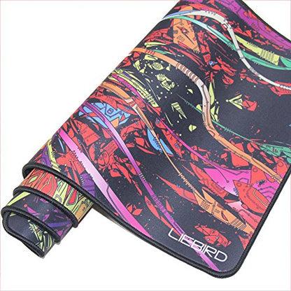LIEBIRD® Extended XXXL Skull Gaming Mouse Pad -31.5Lx11.8Wx0.12H- Portable with Extended XXL Size - Non-Slip Rubber Base - Special Treated Textured Weave with Precision Control (Skeleton-XXL) - color: Skeleton-XXL