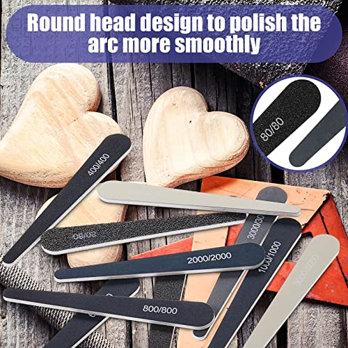 Honoson 10 Pcs Sanding Sticks for Plastic Models Polishing Stick Buffing Sanding Sticks for Assorted Grits Crafts Metal Wood Sandpaper Tools(Low Grits Rating,Water Drop Style) - style: Water Drop Style