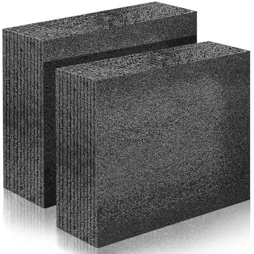 Hoolerry 2 Pcs Customizable Polyethylene Foam Packing Inserts for Cases Thick Polyethylene Cuttable Foam Sheet for Tool Box, Camera, Crafts, Storage and Crafts (12" X 10" X3.5",Black) - size: 12" X 10" X 3.5"