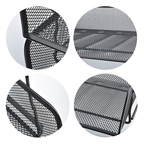 EASEPRES 2 Pack Stackable Desk Paper Tray, Metal Mesh Desktop Document Letter File Organizer for Office Home School, 13.5'' L x 9.75'' W x 5.5'' H, Black - color: 2 Pack Black