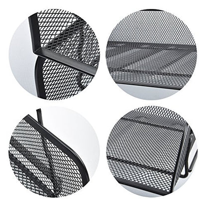 EASEPRES 2 Pack Stackable Desk Paper Tray, Metal Mesh Desktop Document Letter File Organizer for Office Home School, 13.5'' L x 9.75'' W x 5.5'' H, Black - color: 2 Pack Black