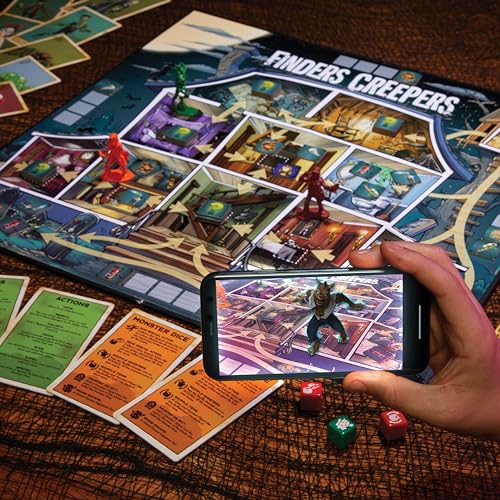 Micro Games of America™ Finders Creepers Board Game an App-Vanced™ Game – Hunt Digital Monsters with Your Phone, 2-4 Players, Ages 8+