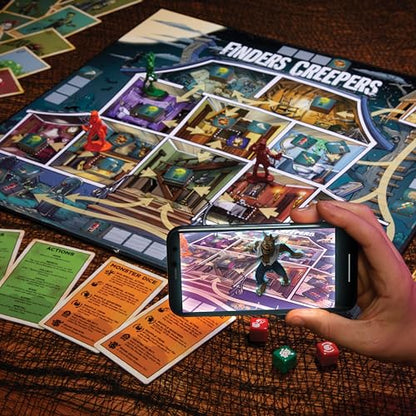 Micro Games of America™ Finders Creepers Board Game an App-Vanced™ Game – Hunt Digital Monsters with Your Phone, 2-4 Players, Ages 8+