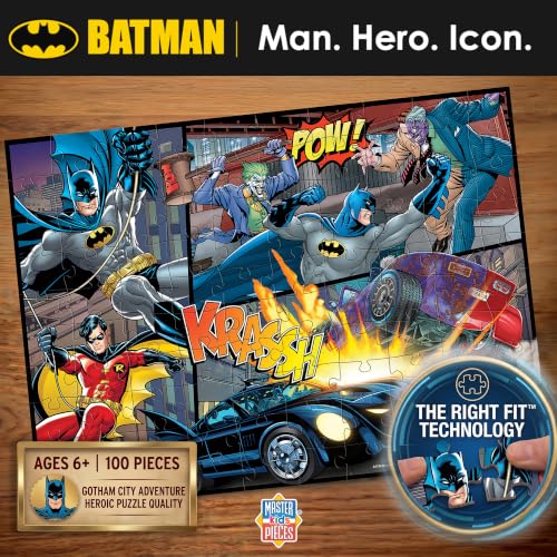 MasterPieces 100 Piece Jigsaw Puzzle for Kids - 14"x19" - Batman - style: Batman