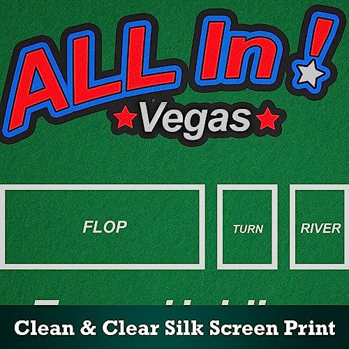 STERLING Games Poker Blackjack Craps Felt Layout, 72" x 36" Double Sided Mat for Casino Style Home Gaming Table Top Cover Cloth Mat