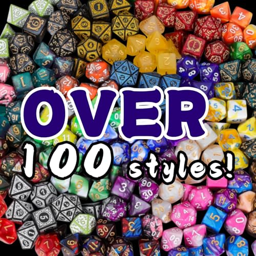QMAY Mystery Dice Box - 42 Pcs Polyhedral Dice & 6 Pcs Dice Display Tubes | 6 Boxes Random Patterns & Styles DND Dice, Gifts for D&D, Pathfinder, MTG, Table Game Night, Dice Goblins, RPG Players & DMs - style: Mystery Dice Gift Box (6 set dice)