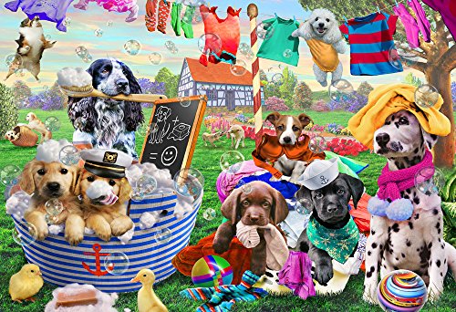 Laundry Day Jigsaw Puzzle 100 Piece by Vermont Christmas Company - Larger Pieces Perfect for Kids & Seniors