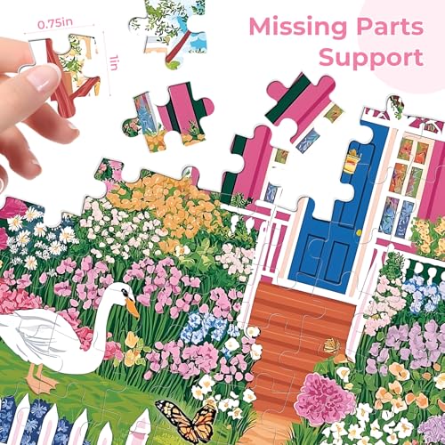 Puzzles for Adults 500 Pieces,Beautiful Manor Puzzle for Adults 500 Pieces,Spring Garden House Jigsaw Puzzles for Seniors, Perfect for Game Nights Giving Puzzles,20.5x15 in - style: Sunshine Villa