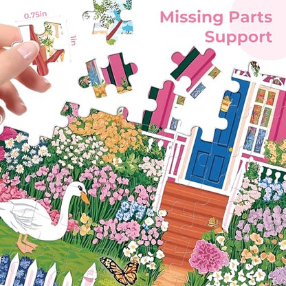 Puzzles for Adults 500 Pieces,Beautiful Manor Puzzle for Adults 500 Pieces,Spring Garden House Jigsaw Puzzles for Seniors, Perfect for Game Nights Giving Puzzles,20.5x15 in - style: Sunshine Villa