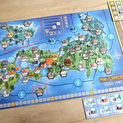 Mini Express by Moaideas Game Design | an Engaging Train Game with Only Two Actions | Strategy Board Game for Family Nights | 1-5 Players (Expansion Map Pack)