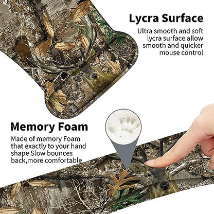 Keyboard Wrist Support + Wrist Mousepad + Coaster Combination, Non-Slip PU Base, with Gel Memory Mousepad, Suitable for Gaming, Office Pain Relief Mousepad Set - Camouflage Giraffe - color: Camouflage Giraffe