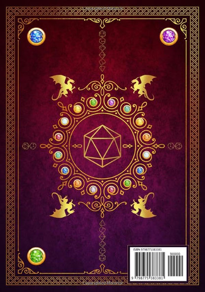 Rpg Character Journal: Role Playing Game Campaign and Character Notebook Purple & Red Vintage Cover Design
