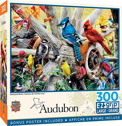 MasterPieces Audubon - Backyard Birds 300pc Ezgrip Puzzle - style: Backyard Birds
