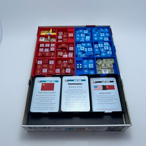 GamePartsPrint3D Board Game Insert Organizer for Twilight Struggle – Custom Card & Component Tray, Fast Setup, Secure Storage