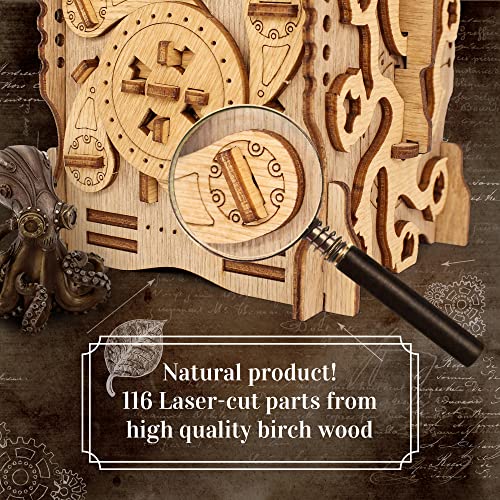 iDventure Cluebox Nautilus, Escape Room in a Wooden Puzzle Box for Adults | Submarine Adventure Brain Teaser, Clever Mechanisms, Secret Chamber, Smart Gift for Men and Puzzle Lovers, 3D Mind Puzzle - color: Nautilus