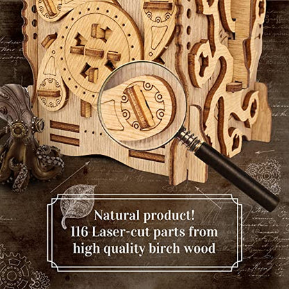iDventure Cluebox Nautilus, Escape Room in a Wooden Puzzle Box for Adults | Submarine Adventure Brain Teaser, Clever Mechanisms, Secret Chamber, Smart Gift for Men and Puzzle Lovers, 3D Mind Puzzle - color: Nautilus