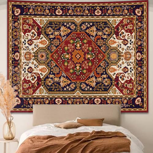 Apdidl Boho Hippie Wall Tapestry for Bedroom, Mandala Indian Tapestries | Bohemian Floral Hippiy Tapestries Art Decor Aesthetic, Vintage Orange Cool Vertical Wall Hanging for Living Room 51" X 60" - color: Boho Tapestry, size: 60"L x 51"W