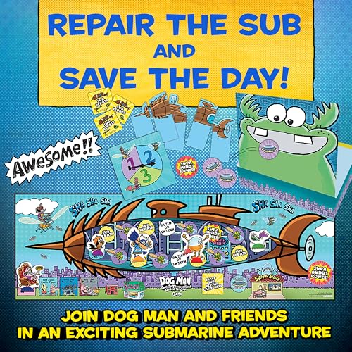 Dog Man Twenty Thousand Fleas Under the Sea Board Game, Ages 6+