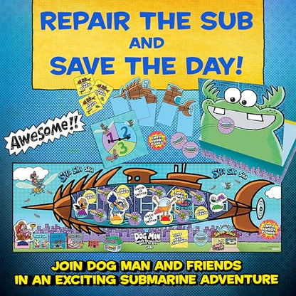 Dog Man Twenty Thousand Fleas Under the Sea Board Game, Ages 6+