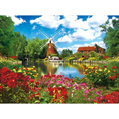 RoseArt - Kodak Premium - Hunsett Mill and The River Ant, Norfolk, England - 1000 Piece Jigsaw Puzzle for Adults - style: Hunsett Mill and The River Ant, Norfolk