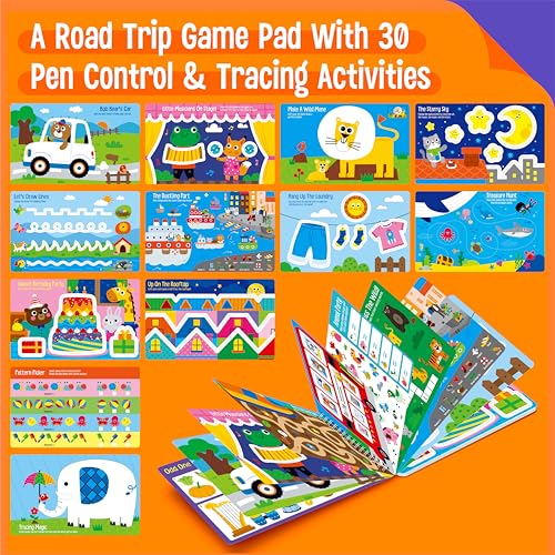 Tracing & Pen Control Pad for Kids, 30 Pages Reusable & Erasable Handwriting & Drawing Practices, Alphabet ABC and Number 123 Tracing Workbook Educational Montessori Tool for Autism, Toddlers 3-5 - style: Pen Control Pad