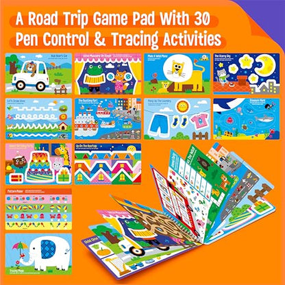Tracing & Pen Control Pad for Kids, 30 Pages Reusable & Erasable Handwriting & Drawing Practices, Alphabet ABC and Number 123 Tracing Workbook Educational Montessori Tool for Autism, Toddlers 3-5 - style: Pen Control Pad