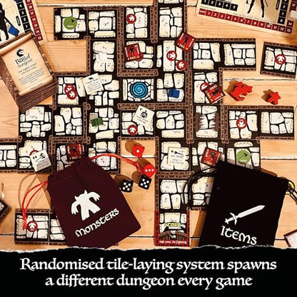 Bag of Dungeon–Fantasy Adventure Board Game for Families & RPG Fans | 1–4 Players, Ages 7+ | Classic Dungeon Crawler | Portable Tabletop RPG with Endless Replayability