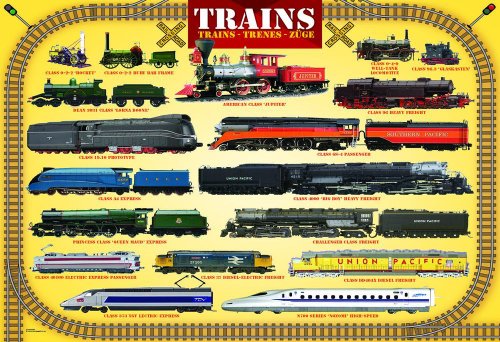 EuroGraphics Trains 100 Piece Puzzle (Small Box) Puzzle - size: 100 Piece Puzzle, style: EuroGraphics Trains 100 Piece Puzzle (Small Box) Puzzle