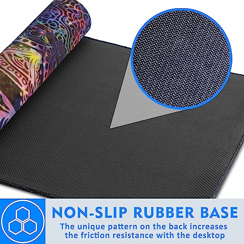 Large Mouse Pad Extended Gaming Desk Mat,Ancient Abstract Mandala Graphic Gaming Office Home Mousepad Keyboard Mouse Mat,Non-Slip Rubber Base 35.4x15.7 Inch Mousepads, U21KR-6M16-9R011 - color: Ancient Abstract Mandala Graphic