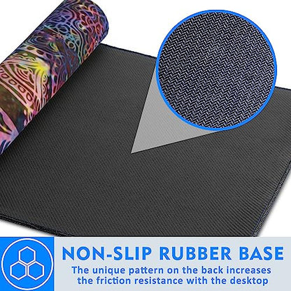 Large Mouse Pad Extended Gaming Desk Mat,Ancient Abstract Mandala Graphic Gaming Office Home Mousepad Keyboard Mouse Mat,Non-Slip Rubber Base 35.4x15.7 Inch Mousepads, U21KR-6M16-9R011 - color: Ancient Abstract Mandala Graphic