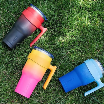 BJPKPK 10 oz Mini Tumbler with Lid, Straw & Handle, Insulated Steel Cup | Small, Spill Proof, Leak Proof, Thermal, Double Wall Vacuum, Sweatproof, Dishwasher Safe, BPA Free, Day & Night - color: Day & Night, size: 10 Ounces