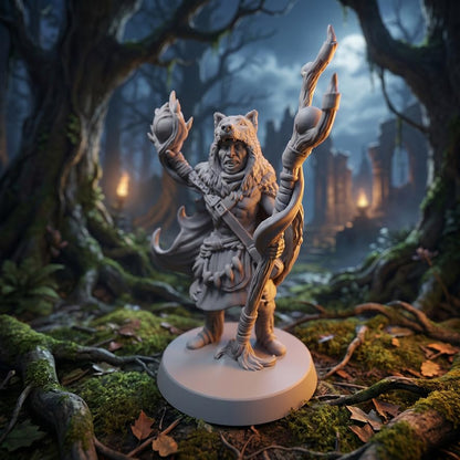 12 Pcs Unpainted DND Miniatures Set - Fantasy Tabletop RPG Figures for Dungeons & Dragons, Pathfinder - 28mm Scale Hero Characters Featuring All 12 Base Classes for Painting - 1 Inch Base