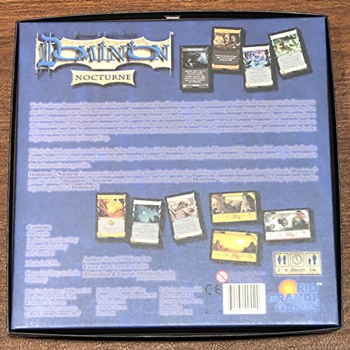 Rio Grande Games Dominion Nocturne Expansion, Strategy Board Game, Deck Building Card Game for 2-6 Players, 30 Minutes