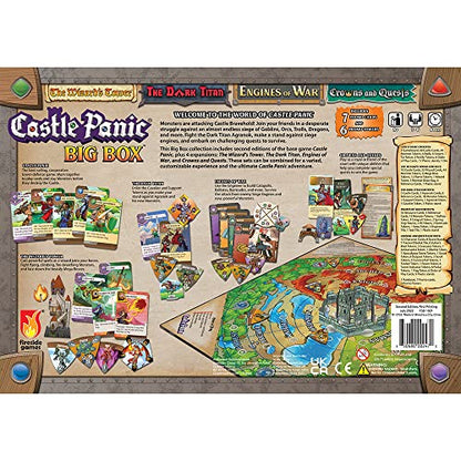 Castle Panic Big Box 2e by Fireside Games | Complete Cooperative Strategy Board Game Collection with Base Game, 4 Expansions, and 13 Promos | Family Board Game for 1–6 Players Ages 8+ - style: Big Box Base Game