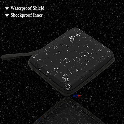 ADVcer 2DS Case, EVA Waterproof Hard Shield Protective Carrying Case with Hand Wrist Strap and Double Zipper Compatible with Nintendo 2DS (Black) - color: Black