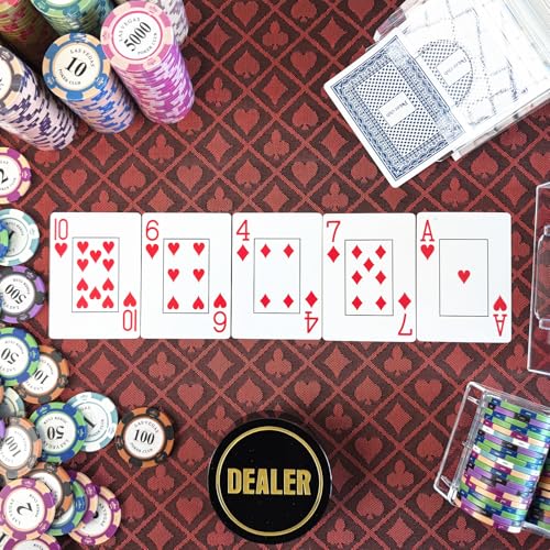 Speed Cloth Poker Table Fabric - 108X60 Inch Section of Suited Casino Card Game Table Felt Top Cover - Red - color: Two-tone Red