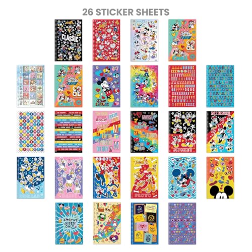 Fashion Angels Disney Mickey & Friends 1000+ Tabbed Sticker Collection Book | Includes Holographic, Vinyl & Alphabet Stickers, For Kids Ages 6+ - color: Mickey & Friends