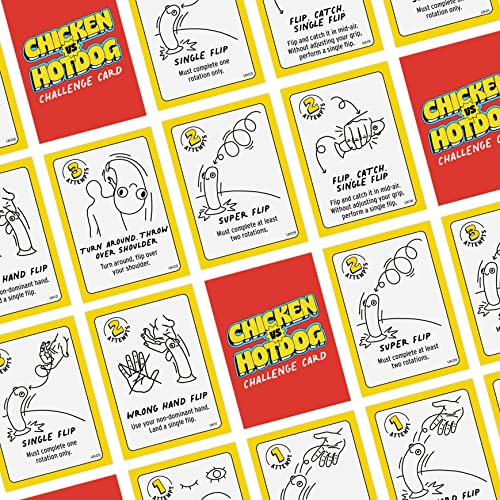 Big Potato Chicken vs Hotdog Action Party Game for Kids and Adults | Flip Your Sling'em, Silly Board Game, Head-to-Head Flipping Duel, Fast & Funny, 2+ Players, Ages 8+, Yard and Outdoor Game - style: Chicken vs Hotdog 2024 Edition