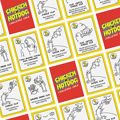 Big Potato Chicken vs Hotdog Action Party Game for Kids and Adults | Flip Your Sling'em, Silly Board Game, Head-to-Head Flipping Duel, Fast & Funny, 2+ Players, Ages 8+, Yard and Outdoor Game - style: Chicken vs Hotdog 2024 Edition