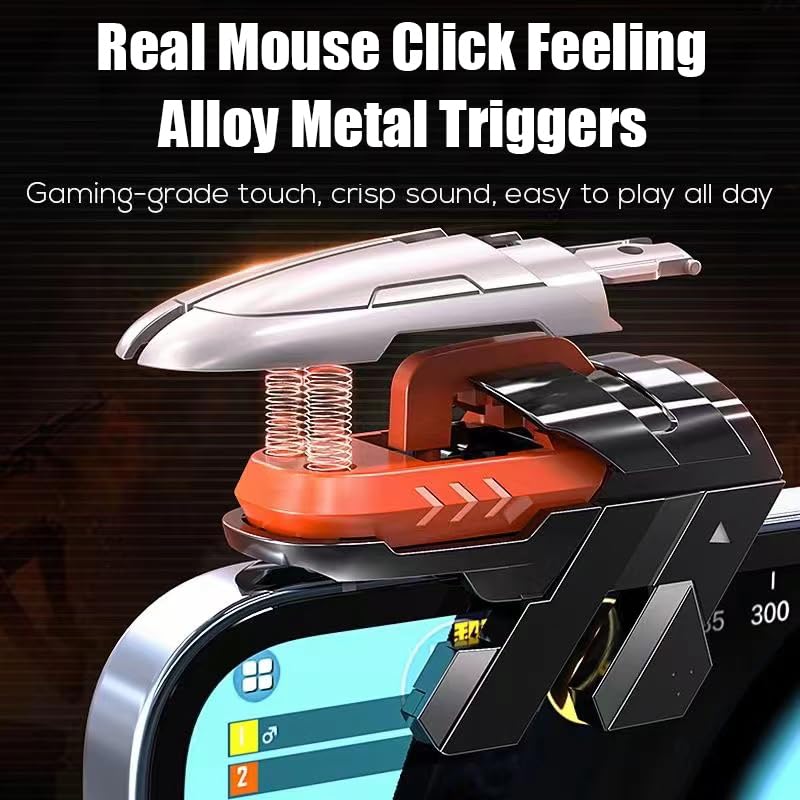 Mikirini 13 in 1 PUBG Mobile Controller Combo for iPhone & Android Phones | Cell Phone L2R2 4 Triggers for PUBG/Call of Duty/Fornite, 9pcs Finger Sleeves for gaming, Max Phone Thickness:13mm
