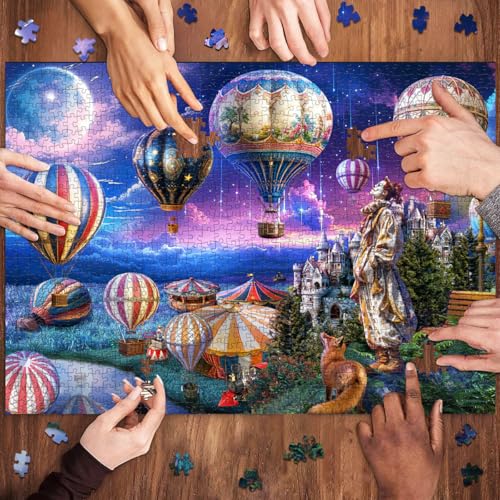 HUADADA-The Clown who Looks up to Freedom-Jigsaw Puzzles for Adults 1000 Pieces, Interlock Perfectly No Dust, Impossible Difficult Hard Fun 1000 Piece Jigsaw Puzzles for Adults-1:1 Poster - color: The Clown Who Looks Up to Freedom